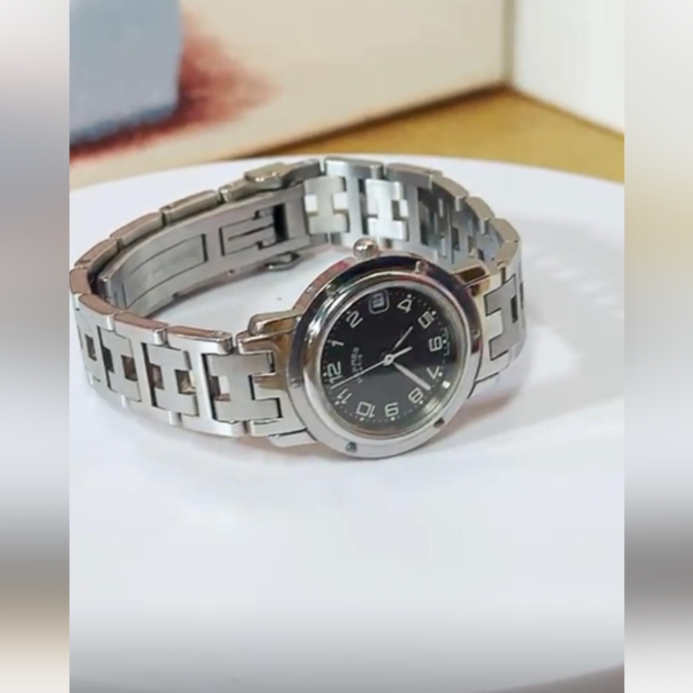 Hermes Quartz Ladies Clipper C.L4.201 Watch Date - Picture 3 of 16